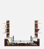 Konrad TV Unit in Classic Walnut & Frosty White Finish for TVs up to 43"
