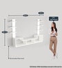 Konrad TV Unit in Frosty White Finish for TVs up to 55"