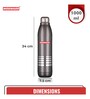 Kool King Plastic Black Insulated Bottle 1000 ML
