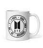 White 325 ml BTS Band Members Name Printed Ceramic  Coffee Mug