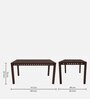 Kopra Sheesham Wood 6 Seater Dining Set In Classic Brown Finish