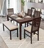 Kopra Sheesham Wood 6 Seater Dining Set In Classic Brown Finish