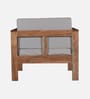 Korai Solid Wood 1 Seater Sofa In Natural Finish