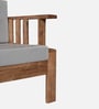 Korai Solid Wood 1 Seater Sofa In Natural Finish