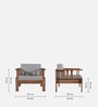 Korai Solid Wood 1 Seater Sofa In Natural Finish