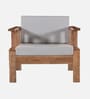 Korai Solid Wood 1 Seater Sofa In Natural Finish