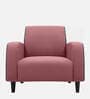 Kortes Velvet 1 Seater Sofa In Dusky Rose Colour