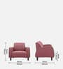 Kortes Velvet 1 Seater Sofa In Dusky Rose Colour