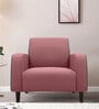 Kortes Velvet 1 Seater Sofa In Dusky Rose Colour