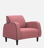 Kortes Velvet 1 Seater Sofa In Dusky Rose Colour