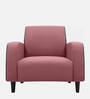 Kortes Velvet 1 Seater Sofa In Dusky Rose Colour