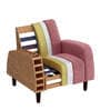 Kortes Velvet 1 Seater Sofa In Dusky Rose Colour