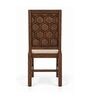 Kosha 6 Seater Dining Set In Provincial Teak Finish With Beige Colour Chair Kosha 6 Seater Dining Set In Provincial Teak Finish With Beige Colour Chair