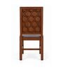 Kosha 6 Seater Dining Set In Provincial Teak Finish With Grey Colour Chair Kosha 6 Seater Dining Set In Provincial Teak Finish With Grey Colour Chair
