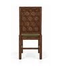 Kosha 6 Seater Dining Set In Provincial Teak Finish With Olive Green Colour Chair Kosha 6 Seater Dining Set In Provincial Teak Finish With Olive Green Colour Chair