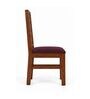 Kosha 6 Seater Dining Set In Provincial Teak Finish With Plum Colour Chair Kosha 6 Seater Dining Set In Provincial Teak Finish With Plum Colour Chair