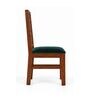Kosha 6 Seater Dining Set In Provincial Teak Finish With Teal Green Colour Chair Kosha 6 Seater Dining Set In Provincial Teak Finish With Teal Green Colour Chair