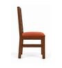 Kosha 6 Seater Dining Set In Provincial Teak Finish With Terracotta Orange Colour Chair Kosha 6 Seater Dining Set In Provincial Teak Finish With Terracotta Orange Colour Chair
