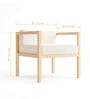 Kosho Single Seater Chair In White Color