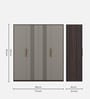 Adore 4 Door Wardrobe In Sahara Beige & Dark Brown Eucalyptus Finish