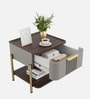 Adore Bedside Table In Sahara Beige & Dark Brown Eucalyptus Finish