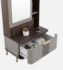 Adore Dressing Table With Mirror In Sahara Beige & Dark Brown Eucalyptus Finish
