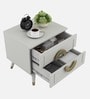 Kosmo Akira Bedside Table In Pumic Grey Finish