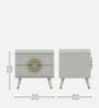 Kosmo Akira Bedside Table In Pumic Grey Finish