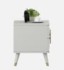Kosmo Akira Bedside Table In Pumic Grey Finish