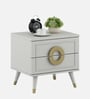 Kosmo Akira Bedside Table In Pumic Grey Finish
