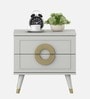 Kosmo Akira Bedside Table In Pumic Grey Finish