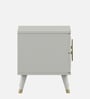 Kosmo Akira Bedside Table In Pumic Grey Finish