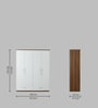 Kosmo Apex 4 Door Wardrobe In Frosty White Finish With Locker & Drawer