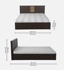 Kosmo Atlas Queen Size Bed in Vermount Finish with Box Storage