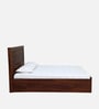 Kosmo Boston Queen Size Bed in Sheesham Finish with Hydraulic Storage