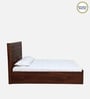 Kosmo Boston Queen Size Bed in Sheesham Finish with Hydraulic Storage