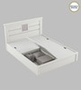 Kosmo Bryan Queen Size Bed in Kingston White Finish with Box Storage