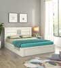 Kosmo Bryan Queen Size Bed in Kingston White Finish with Box Storage