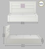 Kosmo Bryan Queen Size Bed in Kingston White Finish with Box Storage