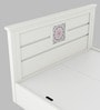 Kosmo Bryan Queen Size Bed in Kingston White Finish with Box Storage