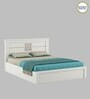 Kosmo Bryan Queen Size Bed in Kingston White Finish with Box Storage