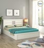 Kosmo Bryan Queen Size Bed in Kingston White Finish with Box Storage