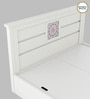 Kosmo Bryan Queen Size Bed in Kingston White Finish with Box Storage
