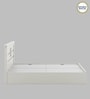 Kosmo Bryan Queen Size Bed in Kingston White Finish with Box Storage