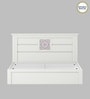 Kosmo Bryan Queen Size Bed in Kingston White Finish with Box Storage