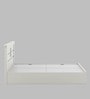 Kosmo Bryan Queen Size Bed in Kingston White Finish with Box Storage