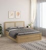 Kosmo Cleo King Size Bed with Hydraulic Storage in Santana Oak Finish