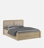 Kosmo Cleo Queen Size Bed with Hydraulic Storage in Santana Oak Finish
