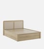 Kosmo Cleo Queen Size Bed with Hydraulic Storage in Santana Oak Finish