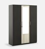 Kosmo 3 Door Wardrobe in Shadow Oak & Acacia Finish with Mirror